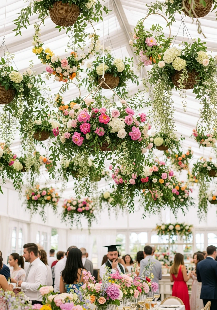 Hanging Flower Decor - Floral Graduation Party Ideas: Celebrate with Blooms!