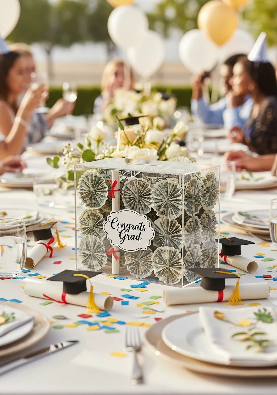 Decorative Money Box - Amazing Graduation Centerpiece Ideas