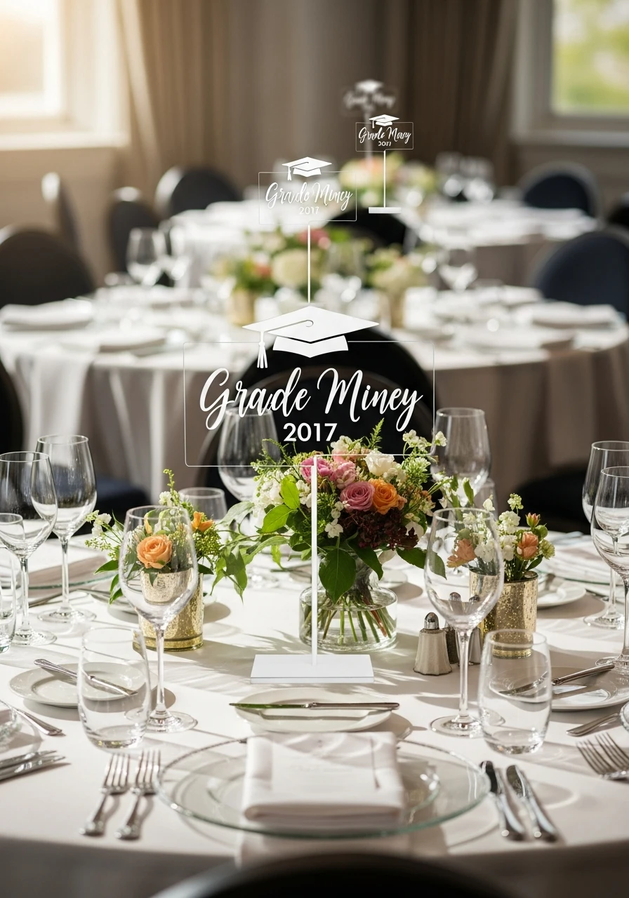 Modern Name Sign - Amazing Graduation Centerpiece Ideas