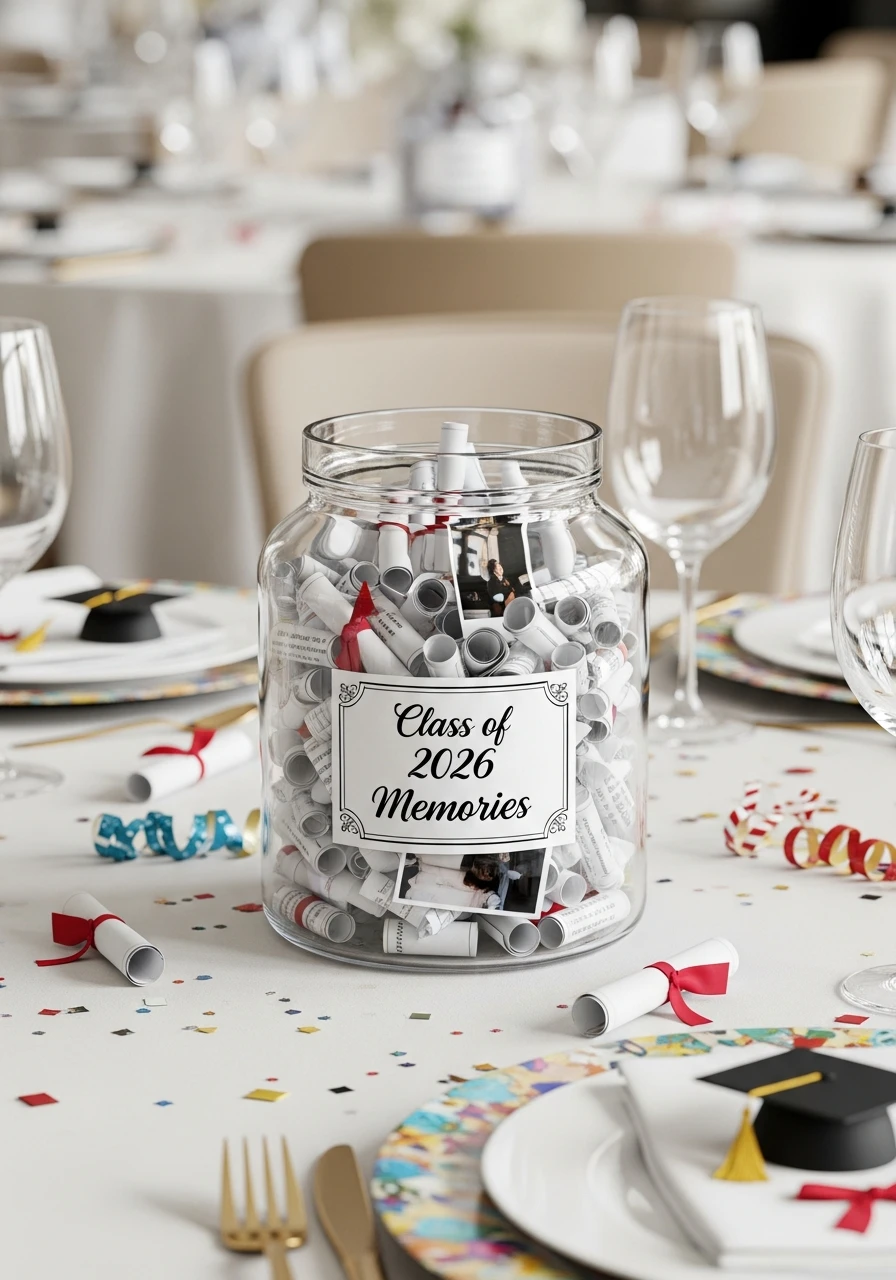Inspire with Memory Jar - Amazing Graduation Centerpiece Ideas