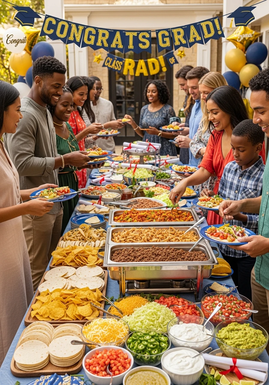 Build-Your-Own Taco Bar - 50 Graduation Party Food Ideas That Wow!