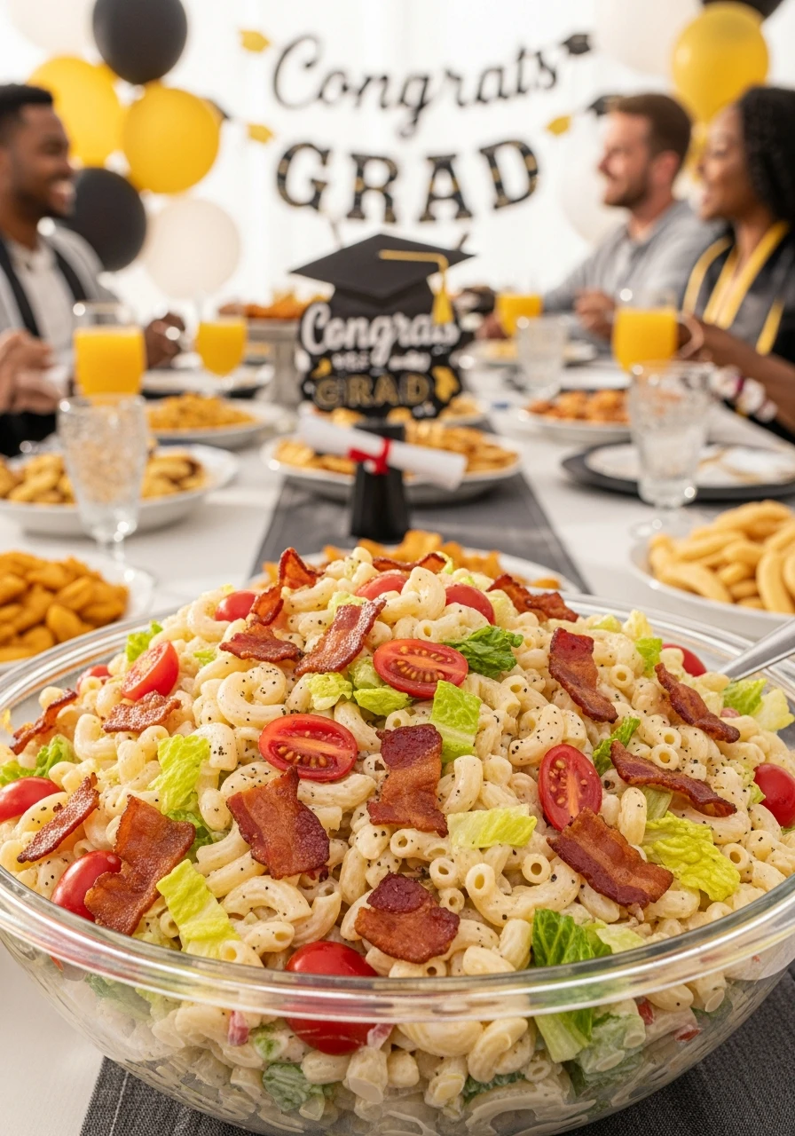 BLT Macaroni Salad - 50 Graduation Party Food Ideas That Wow!
