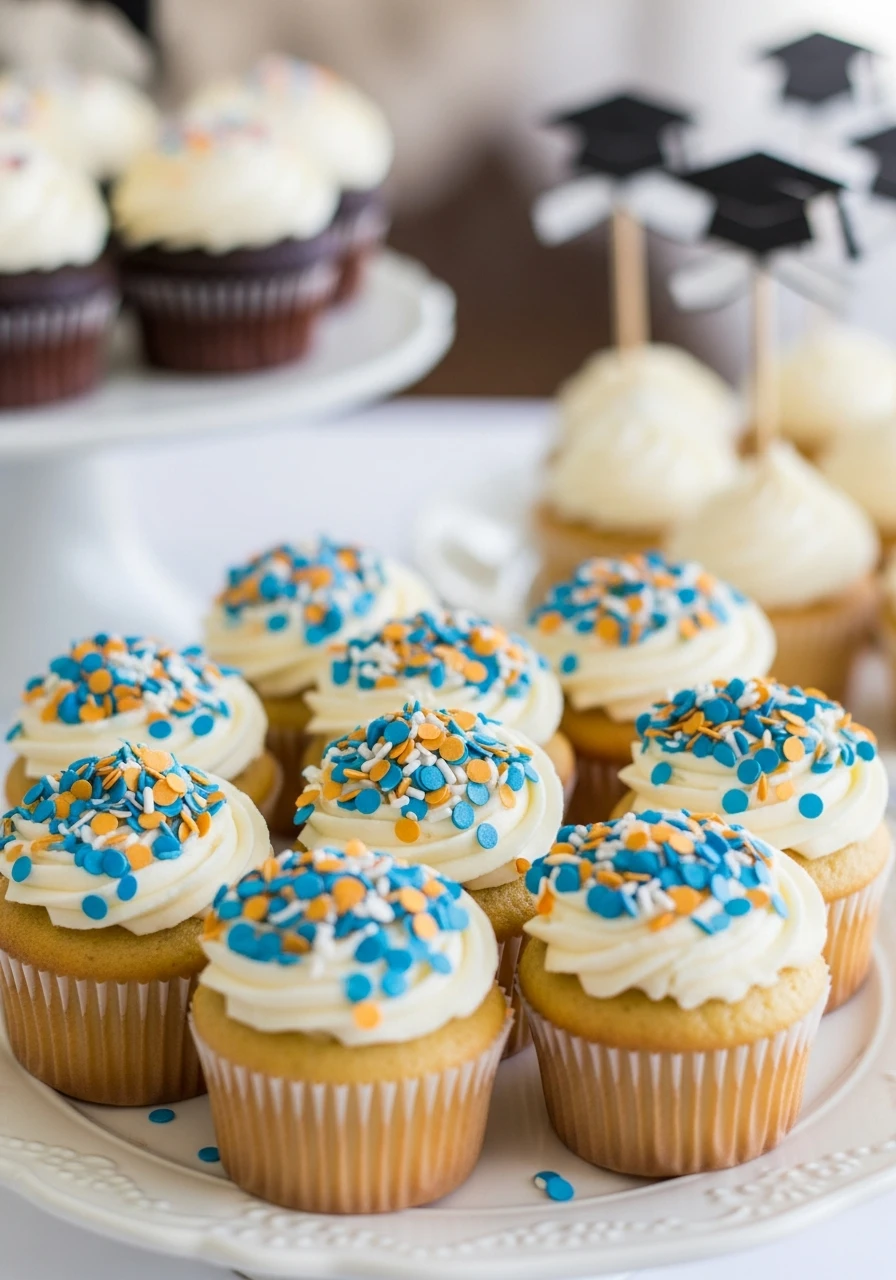 Festive Confetti Cupcakes - 50 Graduation Party Food Ideas That Wow!