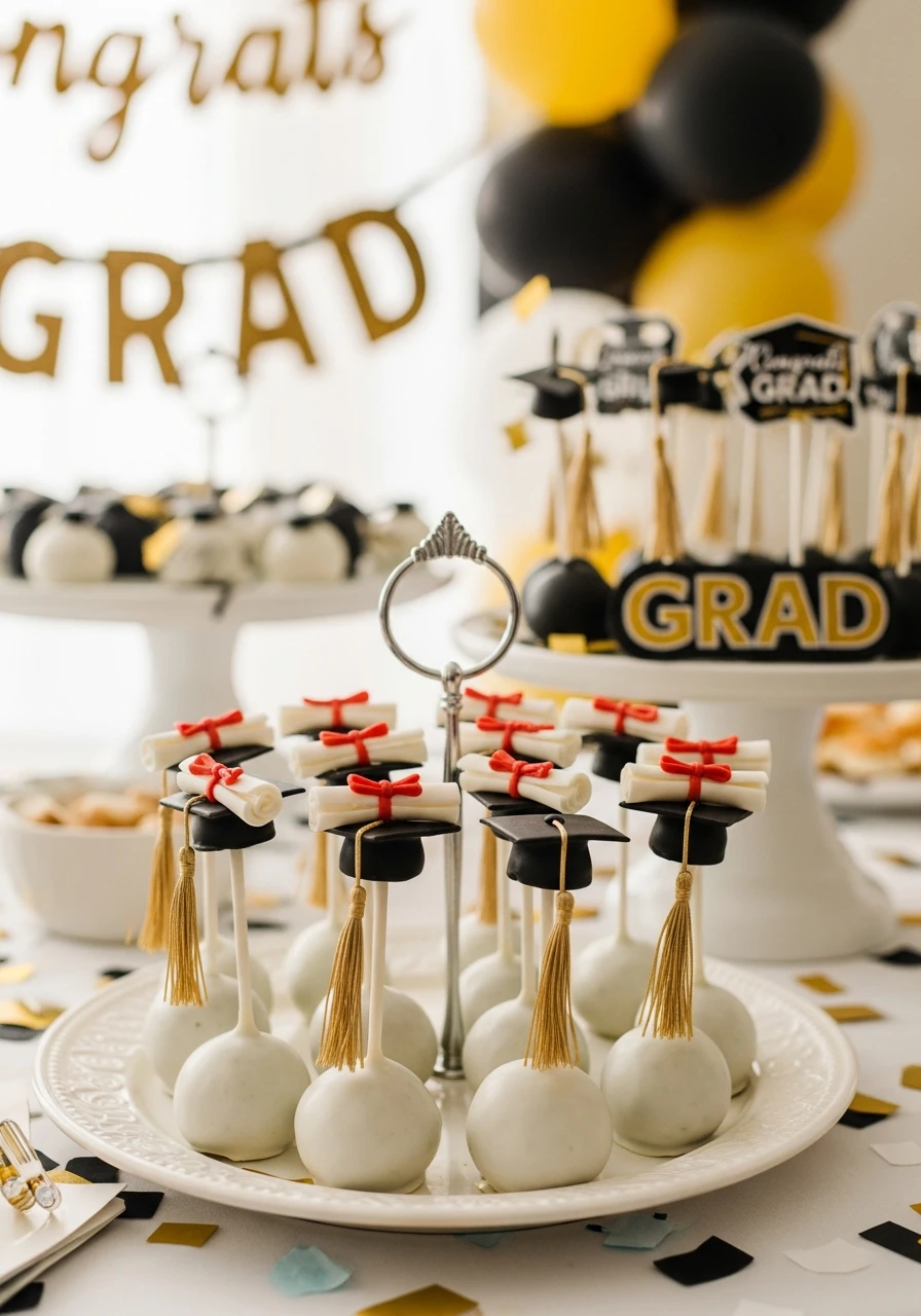 Fun Cake Pops - 50 Graduation Party Food Ideas That Wow!