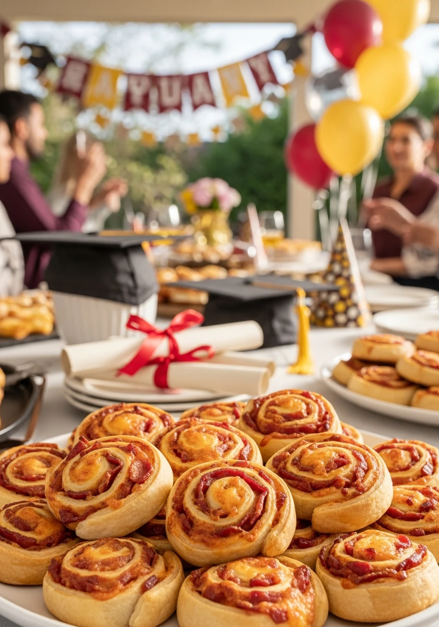 Savory Bacon Pinwheels - 50 Graduation Party Food Ideas That Wow!