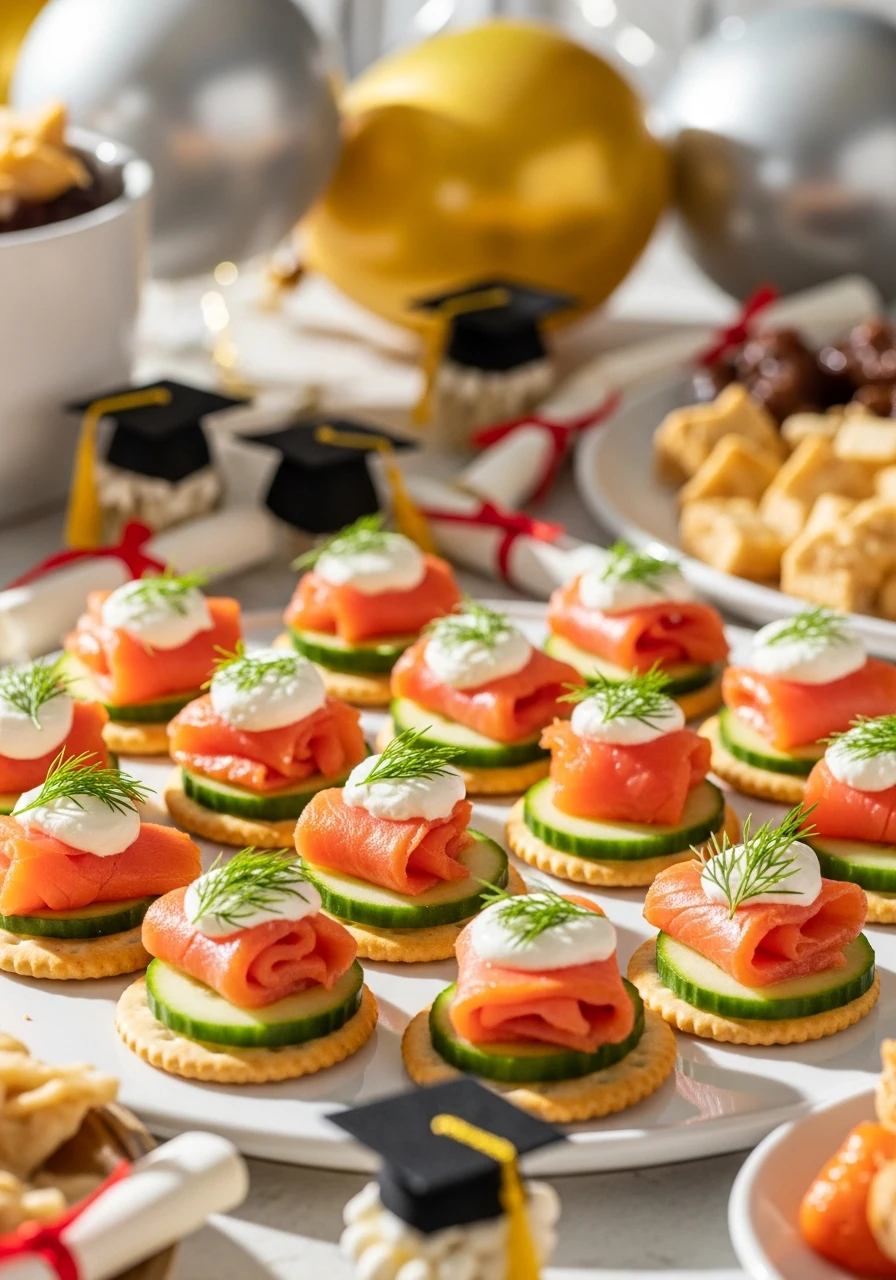 Elegant Salmon Bites - 50 Graduation Party Food Ideas That Wow!