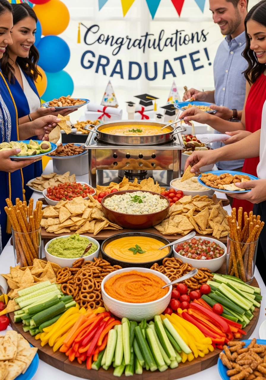 Dynamic Dip Station - 50 Graduation Party Food Ideas That Wow!