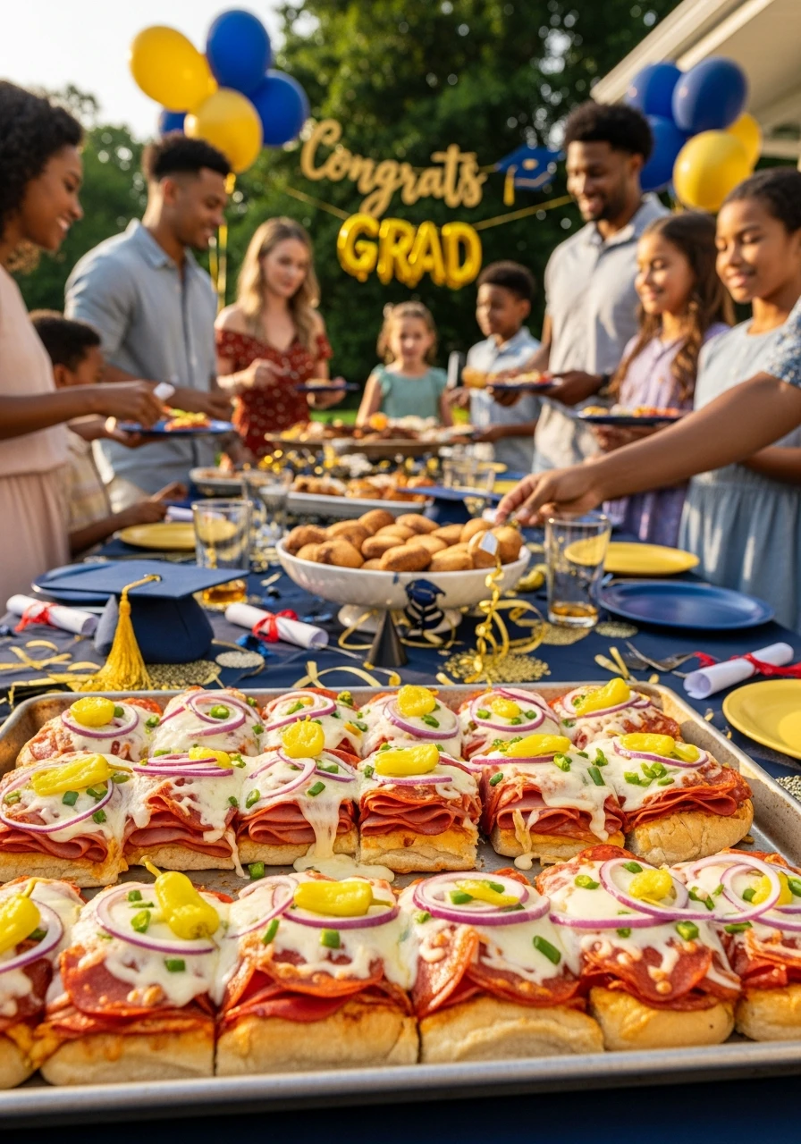 Sheet Pan Subs - 50 Graduation Party Food Ideas That Wow!
