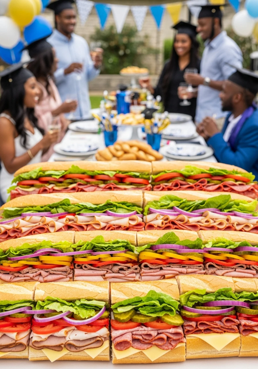 Giant Party Subs - 50 Graduation Party Food Ideas That Wow!