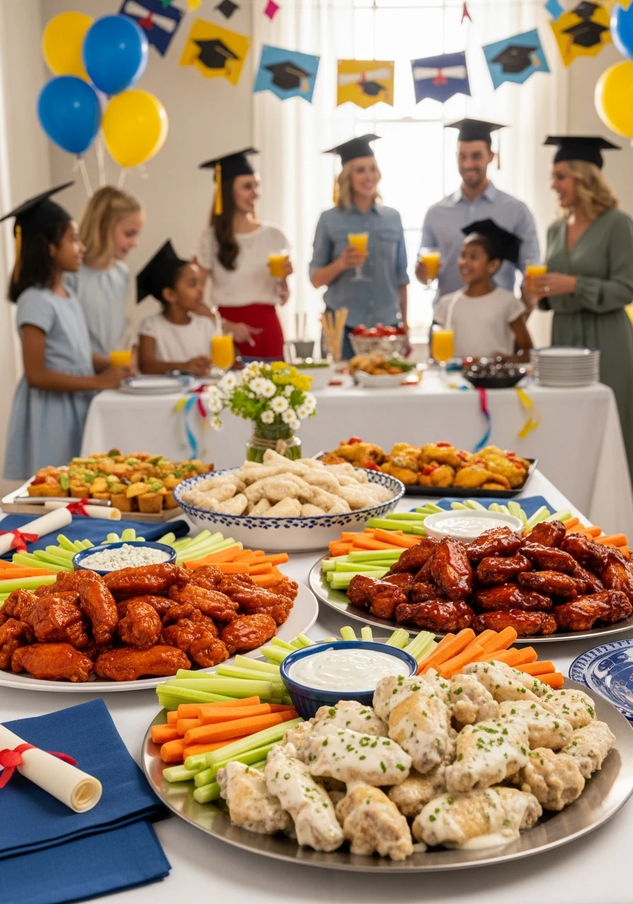 Saucy Chicken Wings - 50 Graduation Party Food Ideas That Wow!