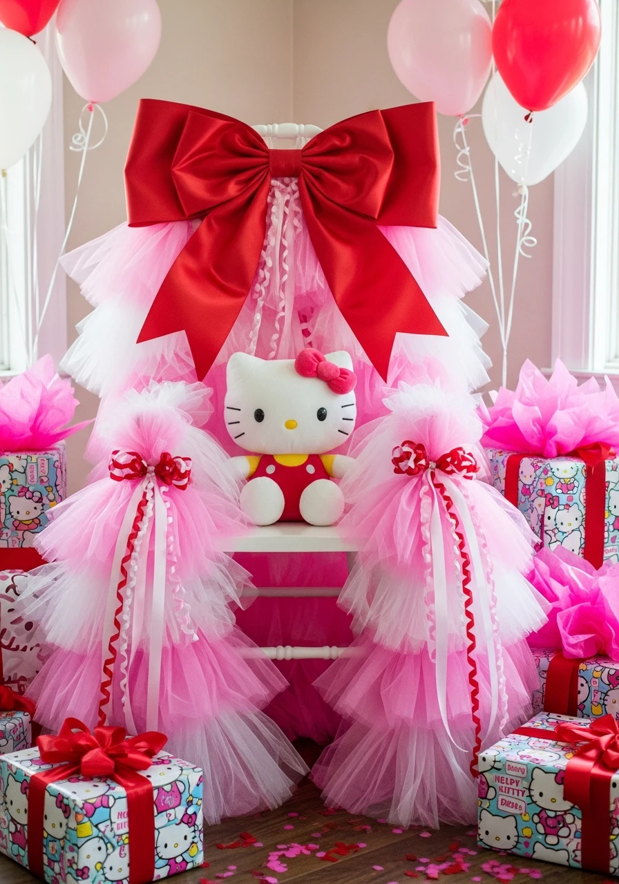 Gift Opening Throne - 34 Hello Kitty Birthday Party Ideas for the Cutest Celebration