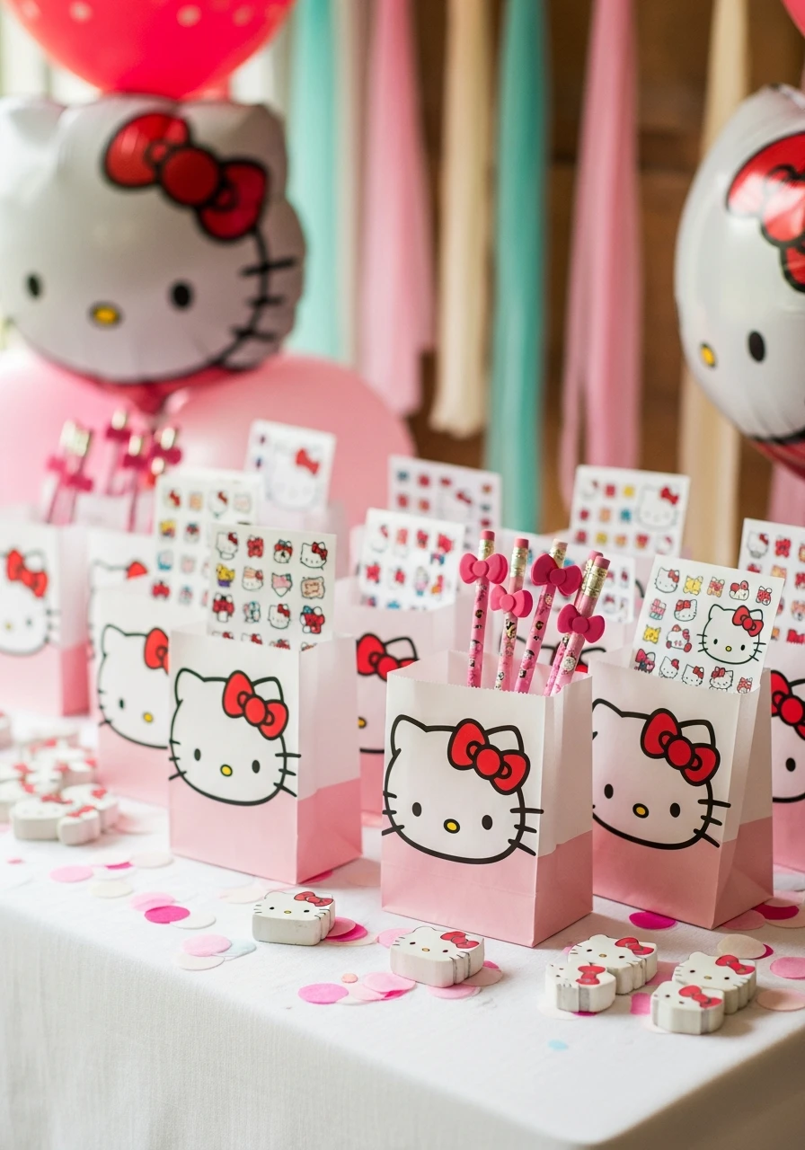 Hello Kitty Loot Bags - 34 Hello Kitty Birthday Party Ideas for the Cutest Celebration