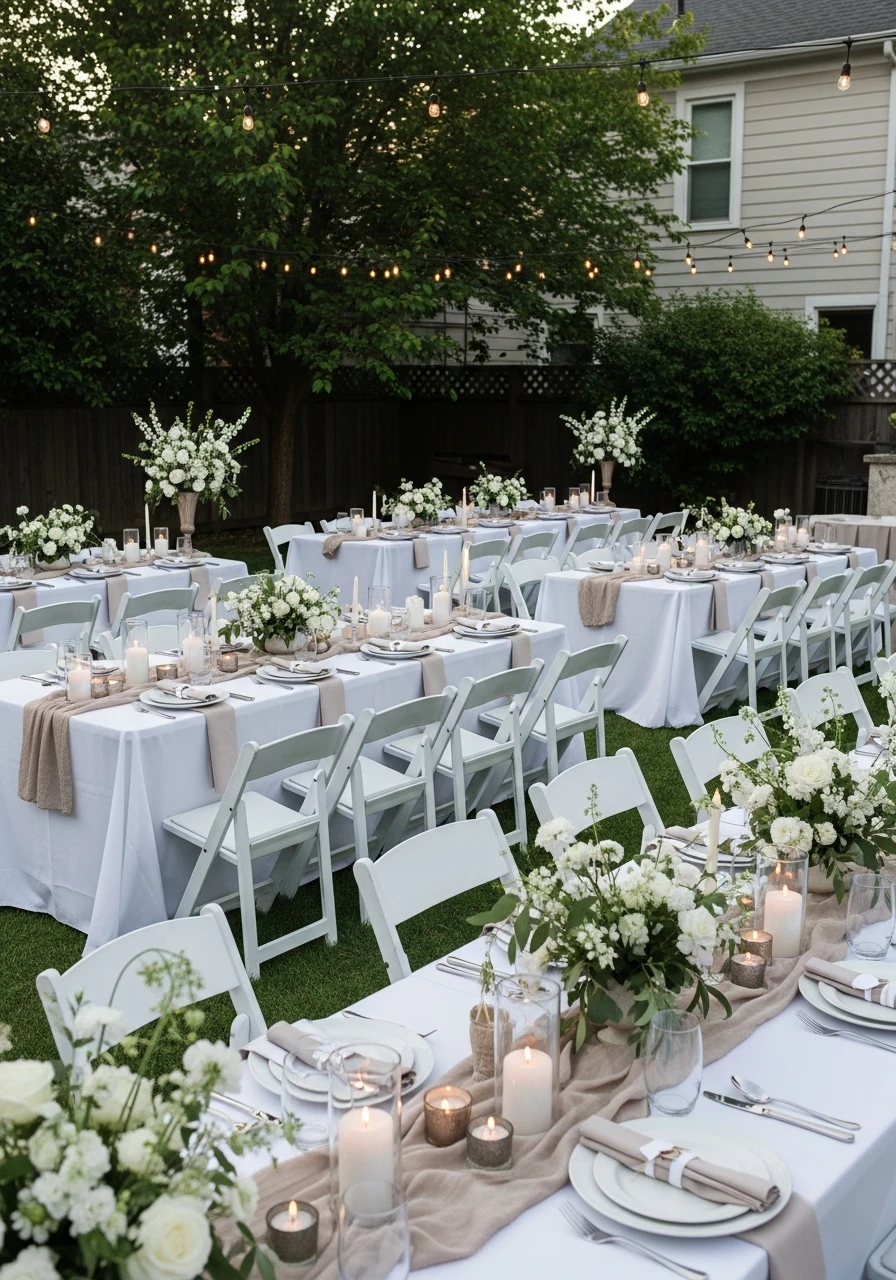 Elegant White and Neutral Garden Party