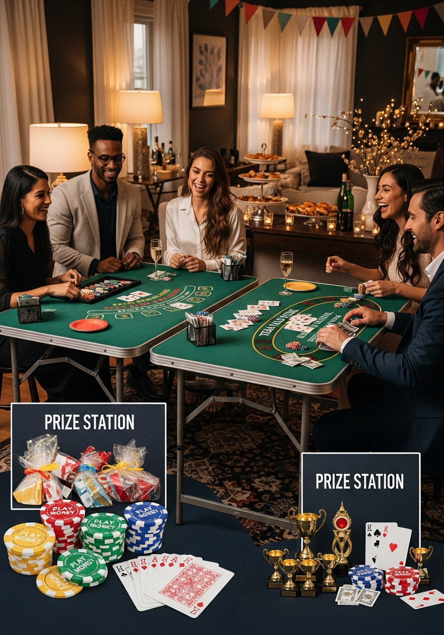 Casino Game Night - 50 Best Housewarming Party Ideas for Your New Home