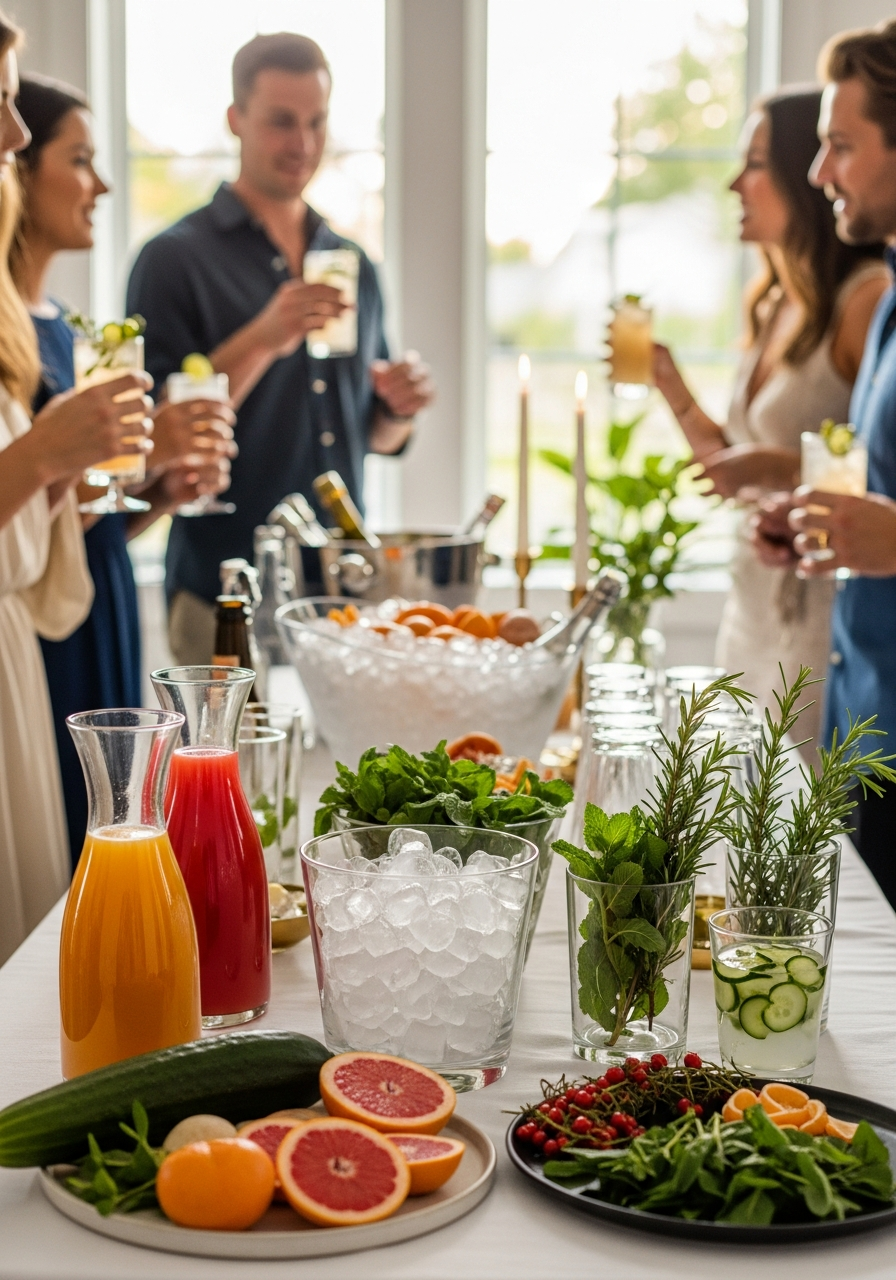 Creative Mocktail Bar - 50 Best Housewarming Party Ideas for Your New Home