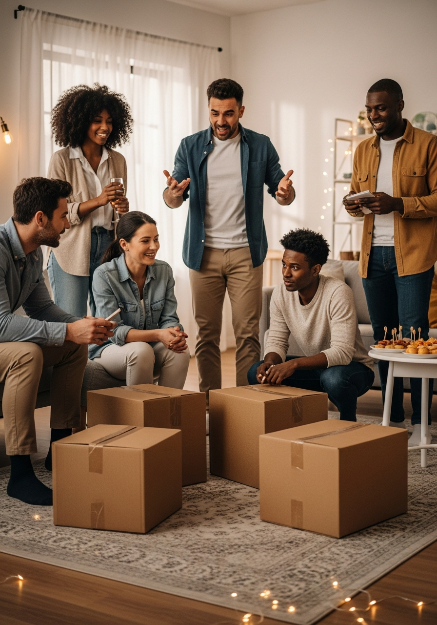 Moving Box Memory Game - 50 Best Housewarming Party Ideas for Your New Home