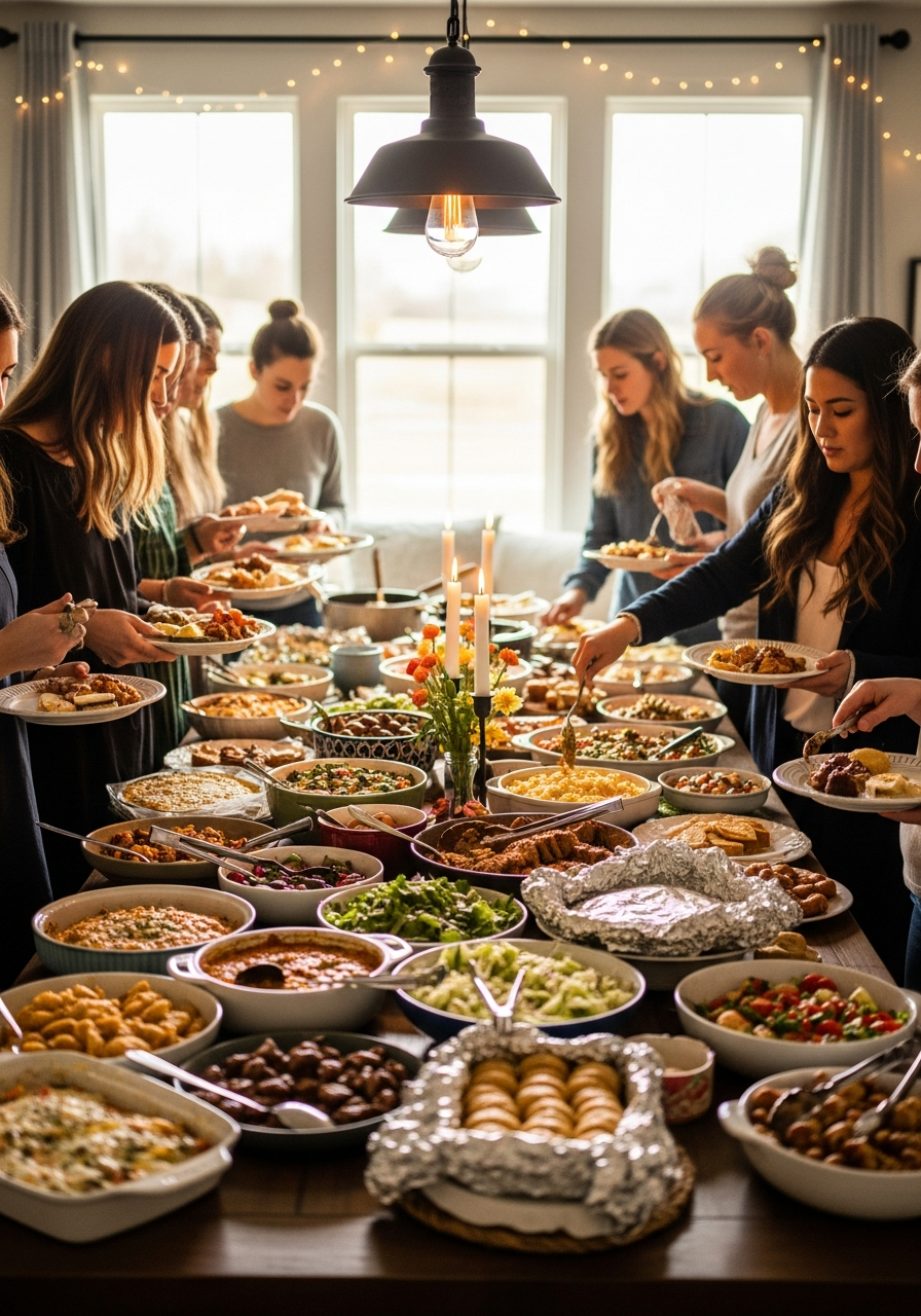 Fun Potluck Gathering - 50 Best Housewarming Party Ideas for Your New Home