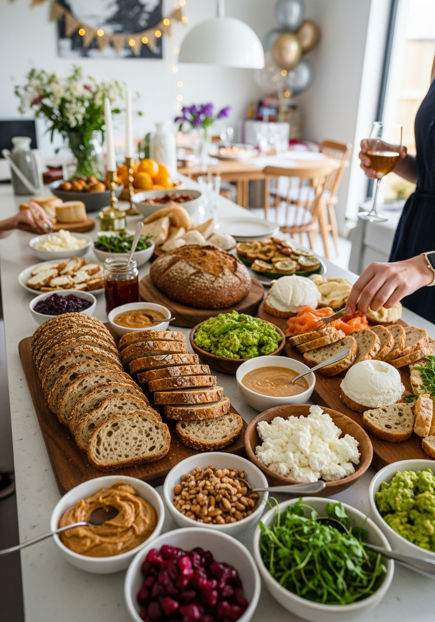 Creative Toast Bar - 50 Best Housewarming Party Ideas for Your New Home