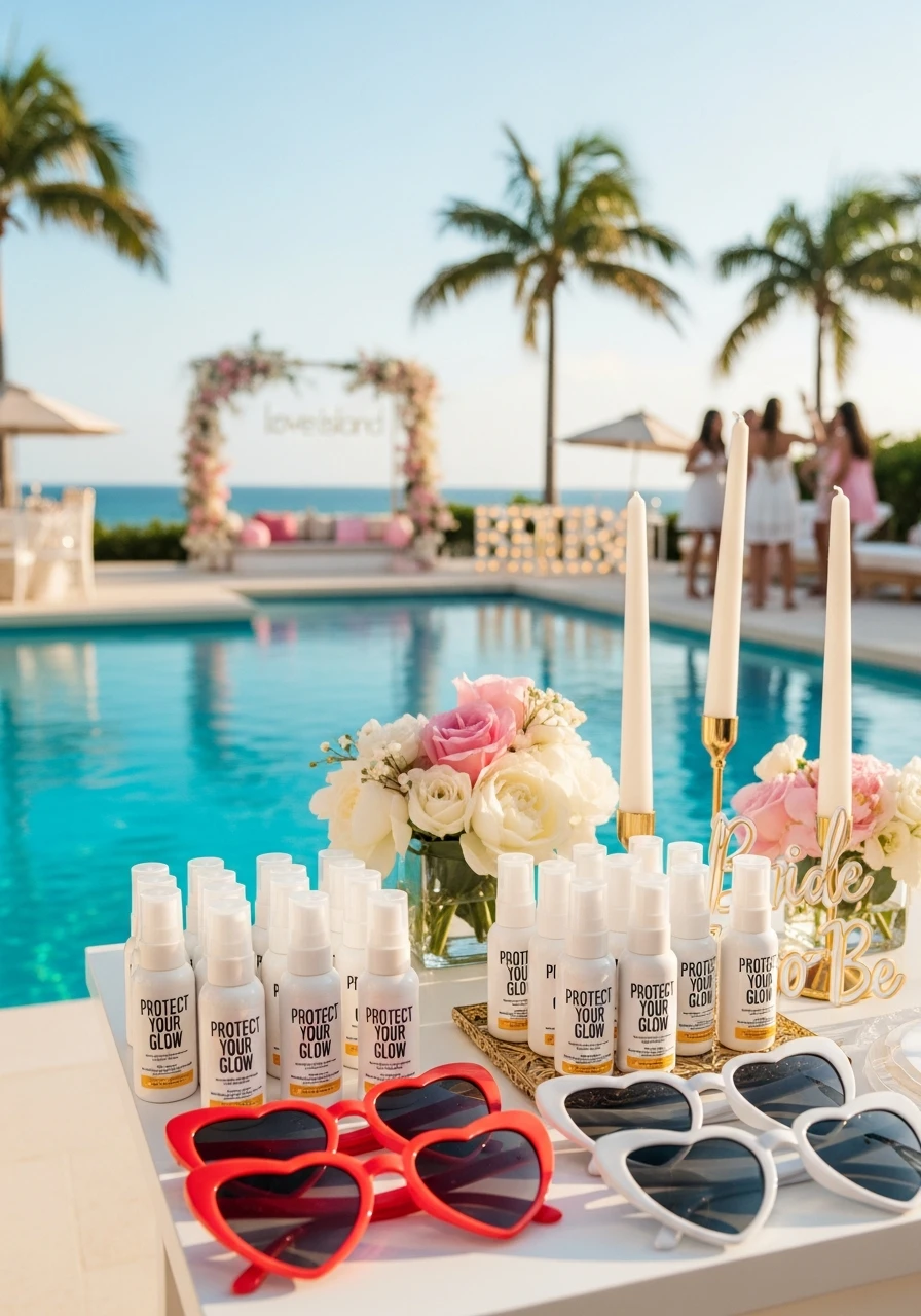 Sunscreen & Sunglasses Favors - Love Island Bachelorette Theme