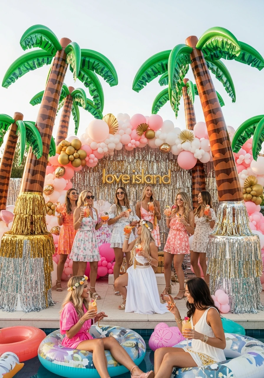 Inflatable Palm Trees - Love Island Bachelorette Theme