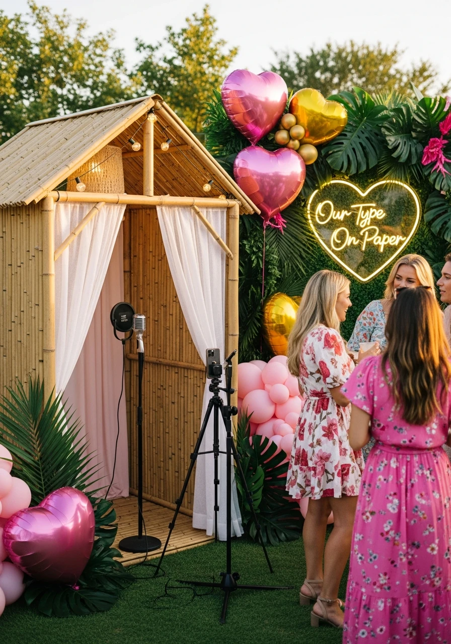 Confessional Booth Area - Love Island Bachelorette Theme