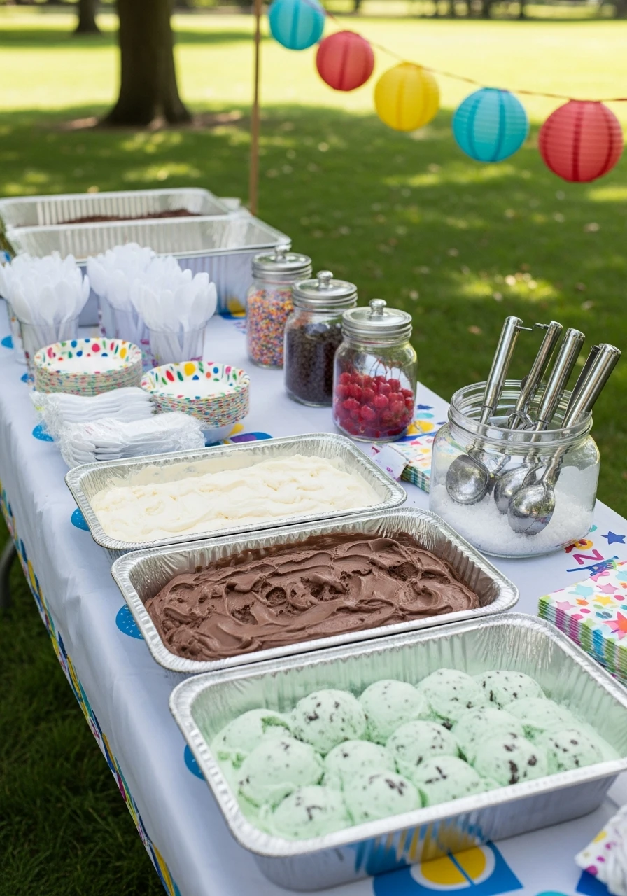 Build Your Own Sundae Bar - 35 Genius Park Birthday Party Ideas Your Guests Will Love