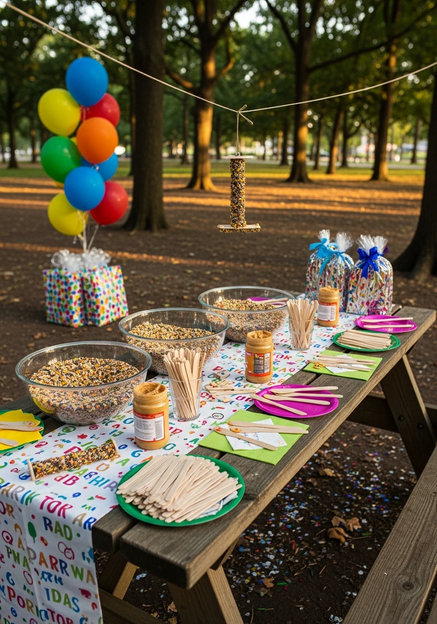 Craft Stick Bird Feeders - 35 Genius Park Birthday Party Ideas Your Guests Will Love