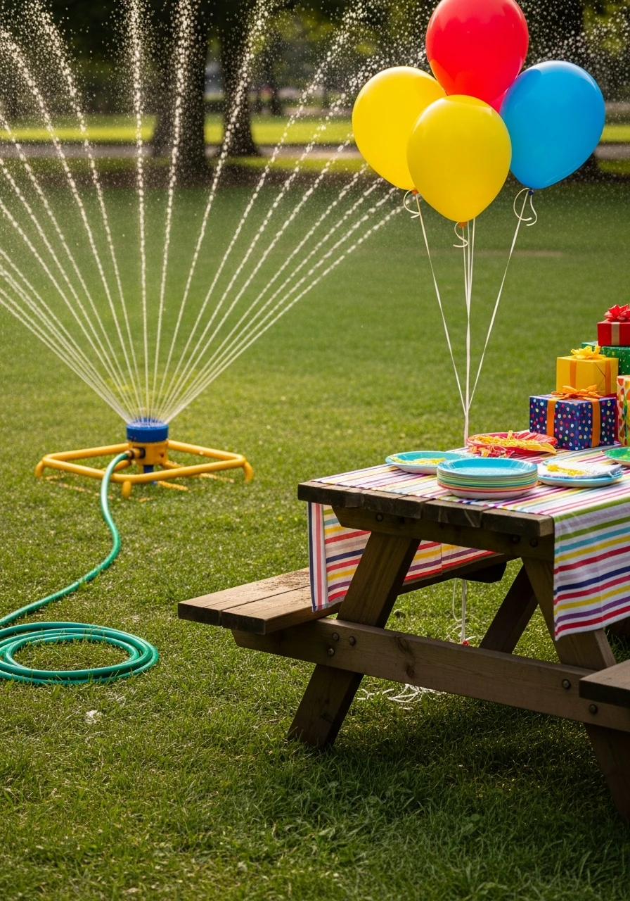 Simple Water Sprinkler Fun - 35 Genius Park Birthday Party Ideas Your Guests Will Love