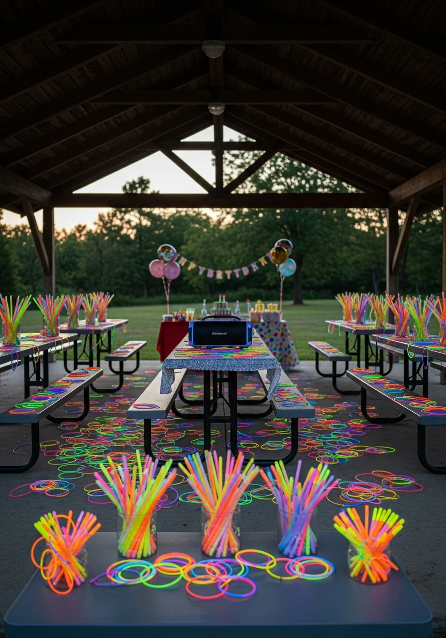 Glow Stick Dance Party - 35 Genius Park Birthday Party Ideas Your Guests Will Love