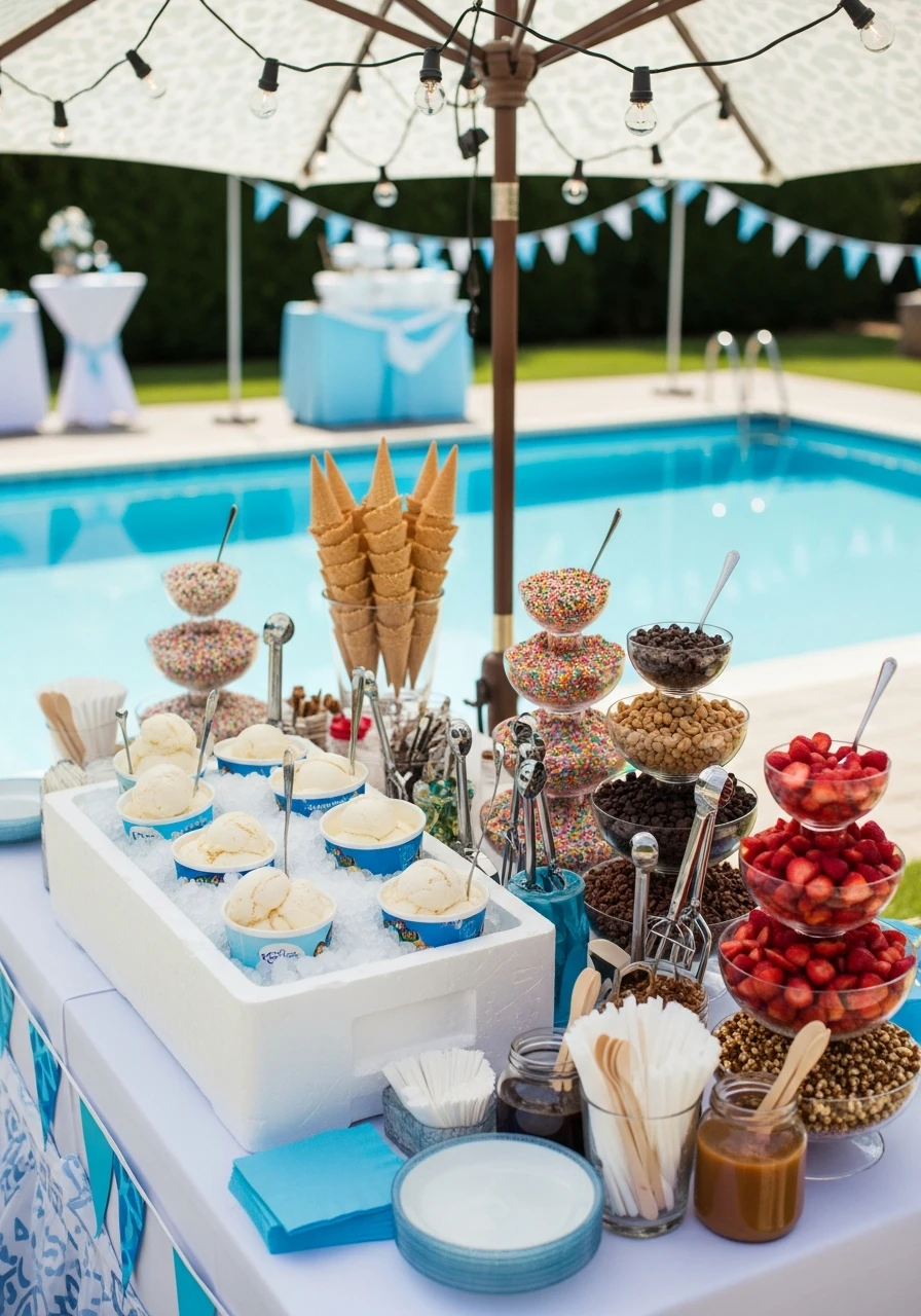 Ultimate DIY Ice Cream Bar - 35 Awesome Pool Party Ideas You Need This Summer