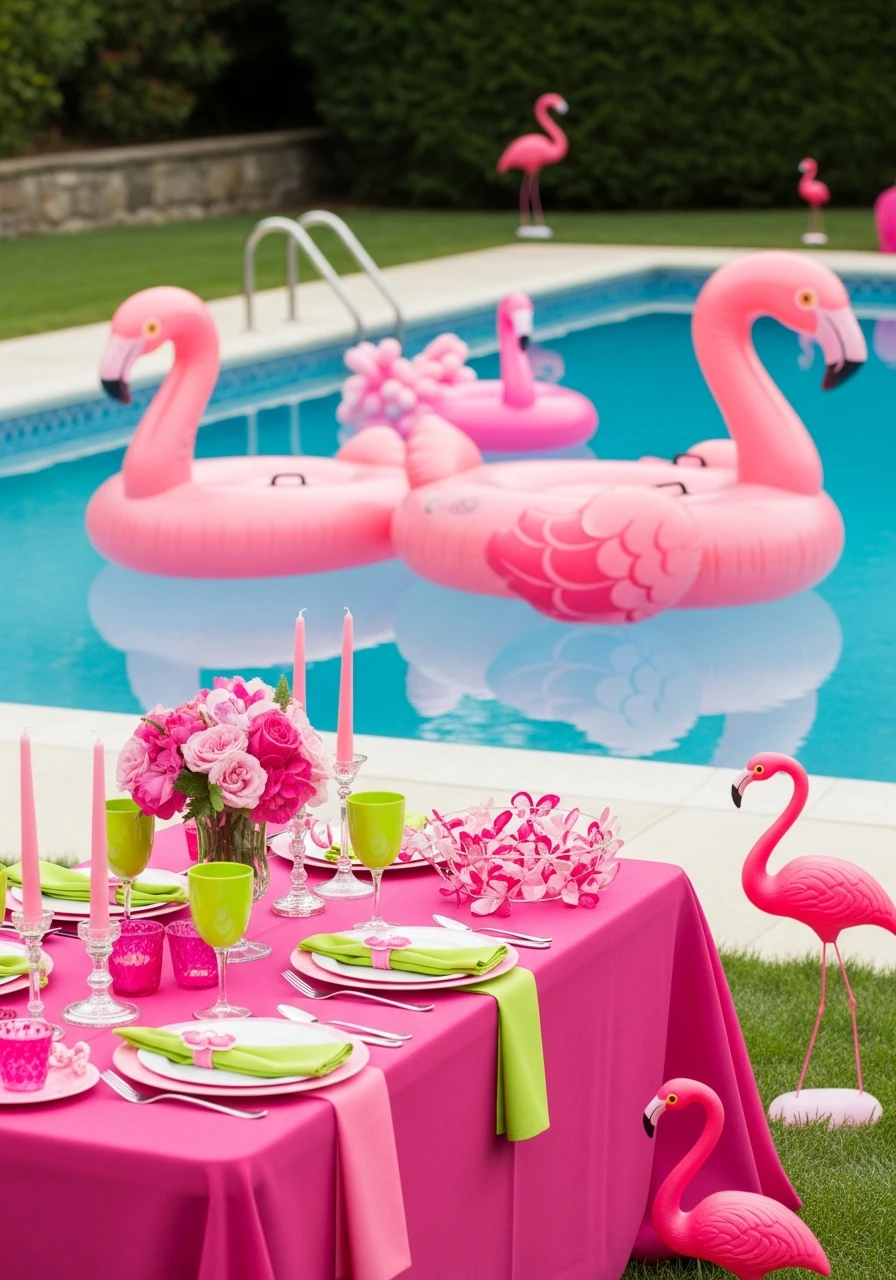Flamingo Fiesta Theme - 35 Awesome Pool Party Ideas You Need This Summer