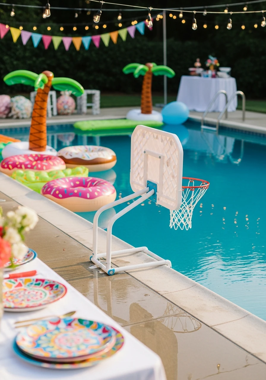 Pool Basketball Hoop - 35 Awesome Pool Party Ideas You Need This Summer