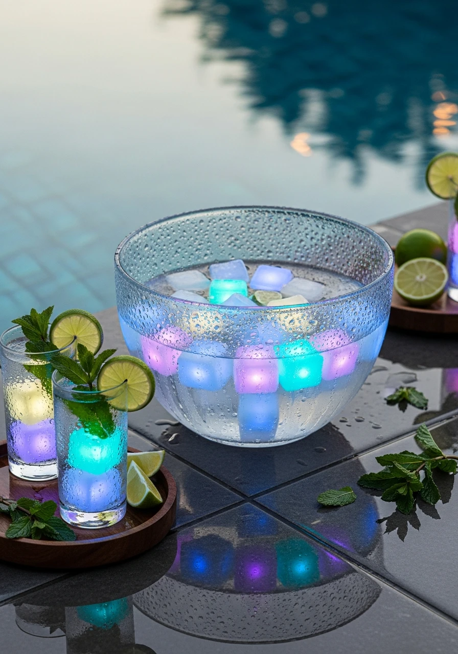 Light Up Ice Cubes - 35 Awesome Pool Party Ideas You Need This Summer