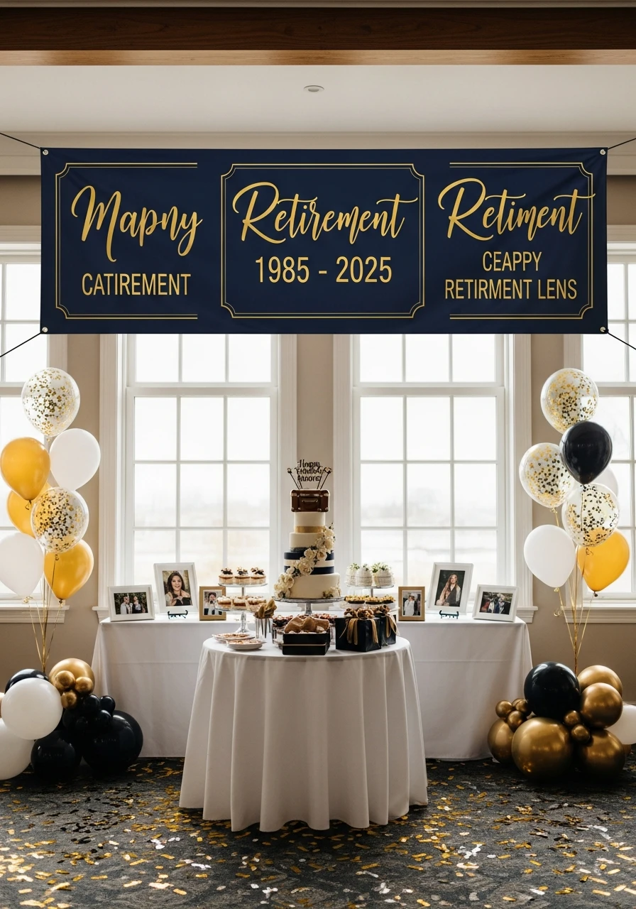 Personalized Banners - 40 Best Retirement Party Ideas for a Perfect Send-Off