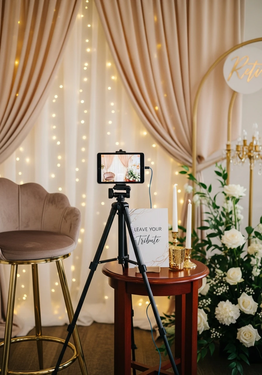 Video Message Station - 40 Best Retirement Party Ideas for a Perfect Send-Off
