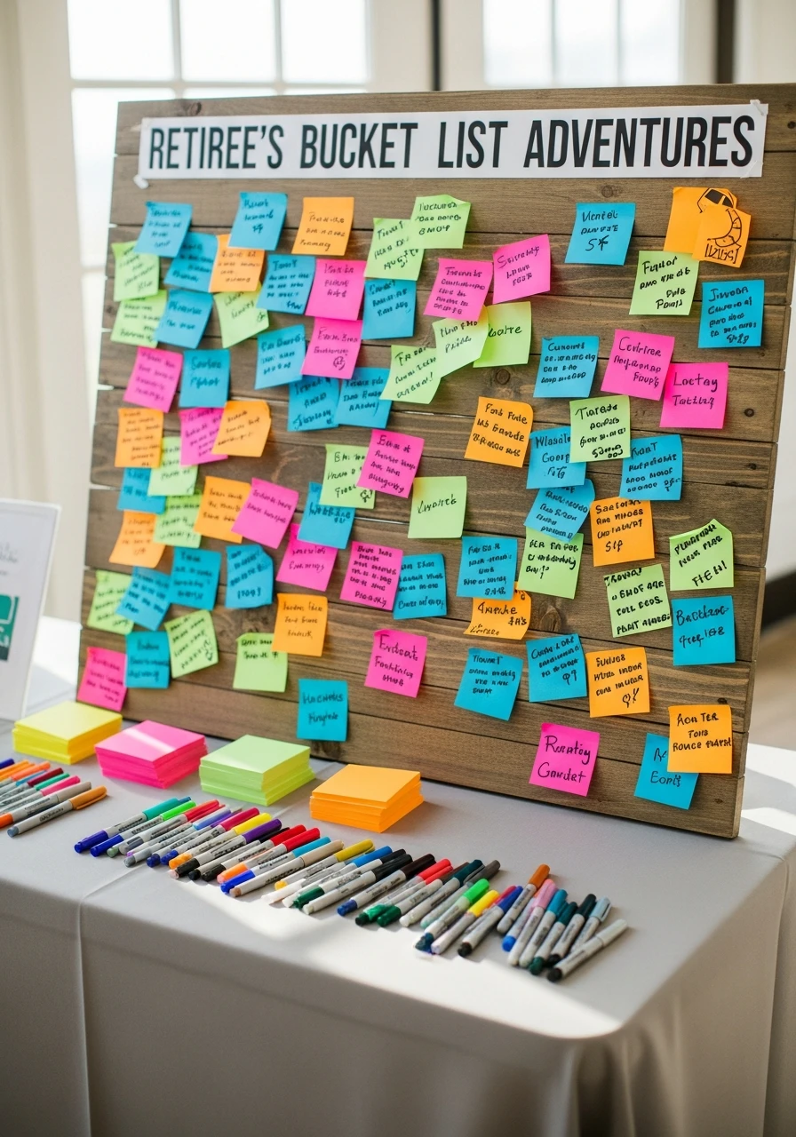 Bucket List Message Board - 40 Best Retirement Party Ideas for a Perfect Send-Off