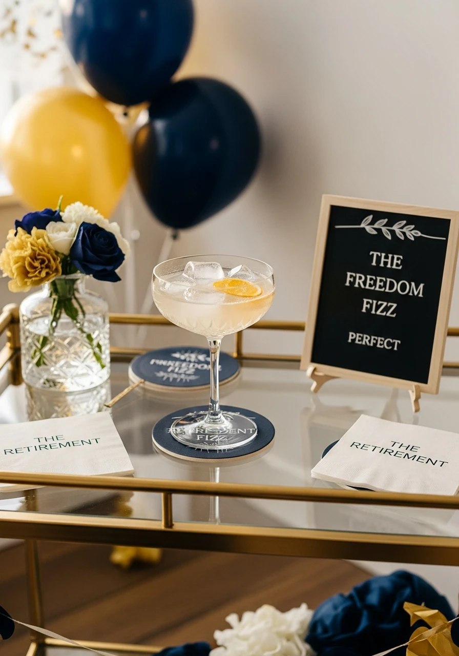 Signature Retirement Drink - 40 Best Retirement Party Ideas for a Perfect Send-Off