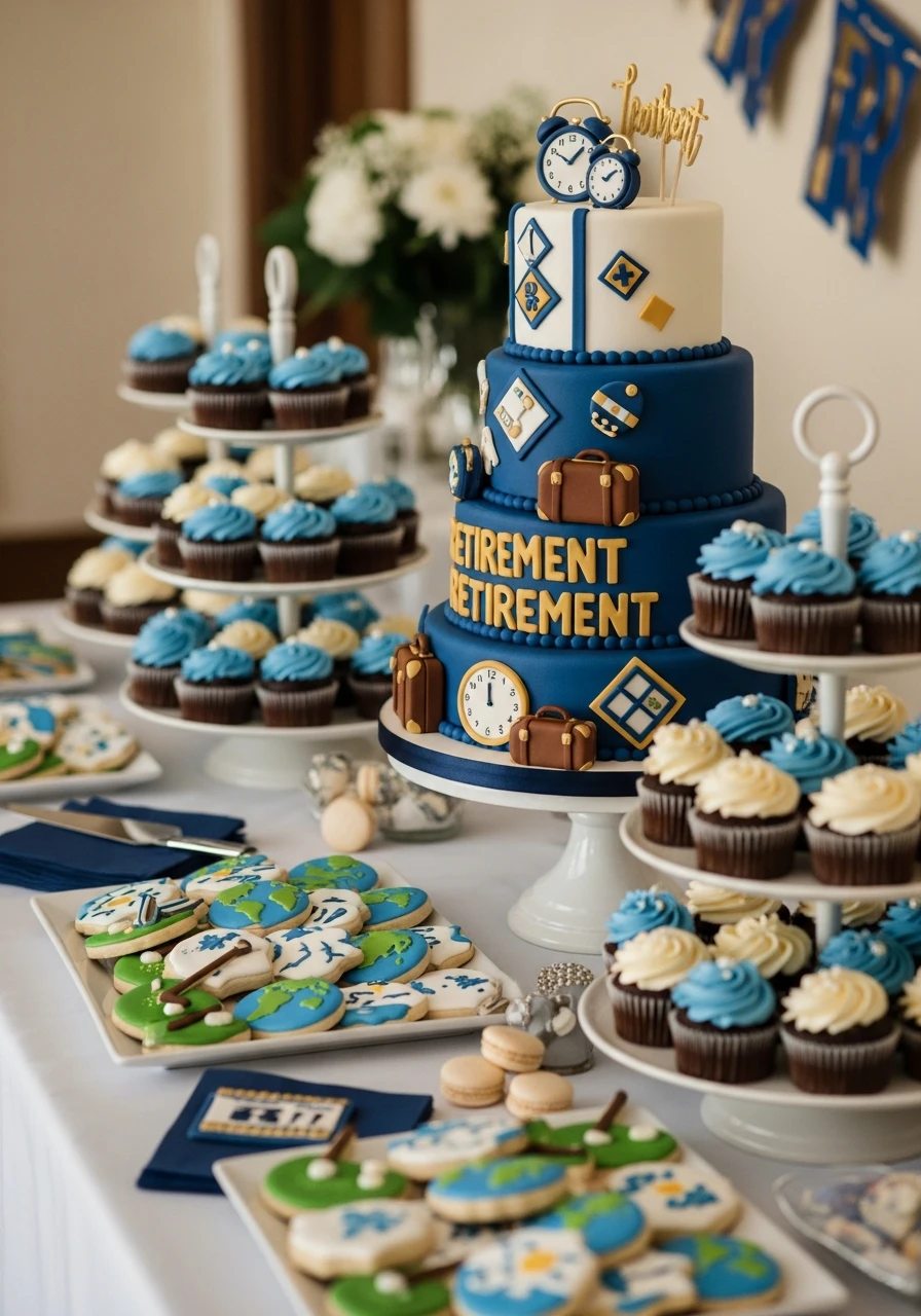 Dessert Table Focus - 40 Best Retirement Party Ideas for a Perfect Send-Off
