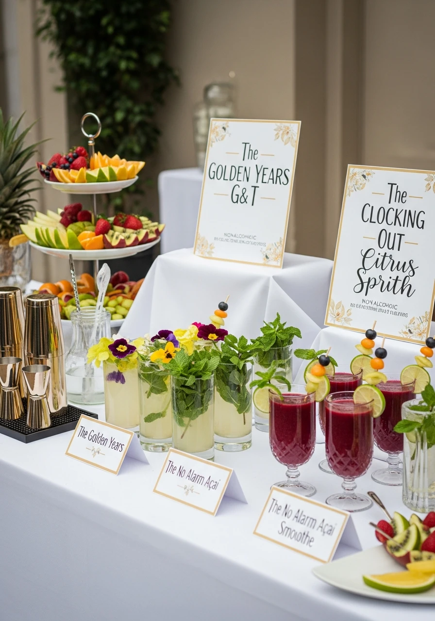 Mocktail Smoothie Bar - 40 Best Retirement Party Ideas for a Perfect Send-Off