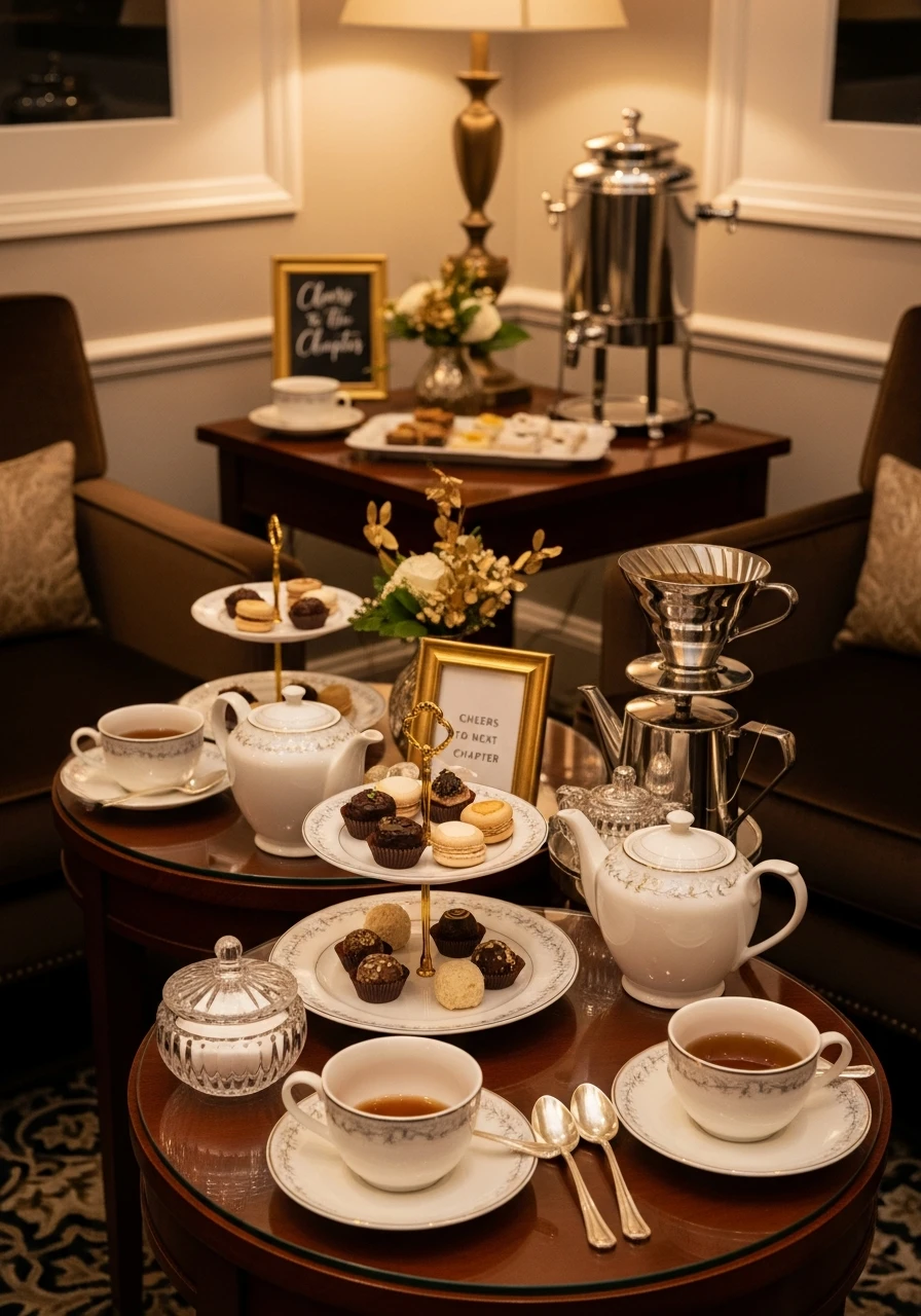 Coffee Tea Lounge - 40 Best Retirement Party Ideas for a Perfect Send-Off