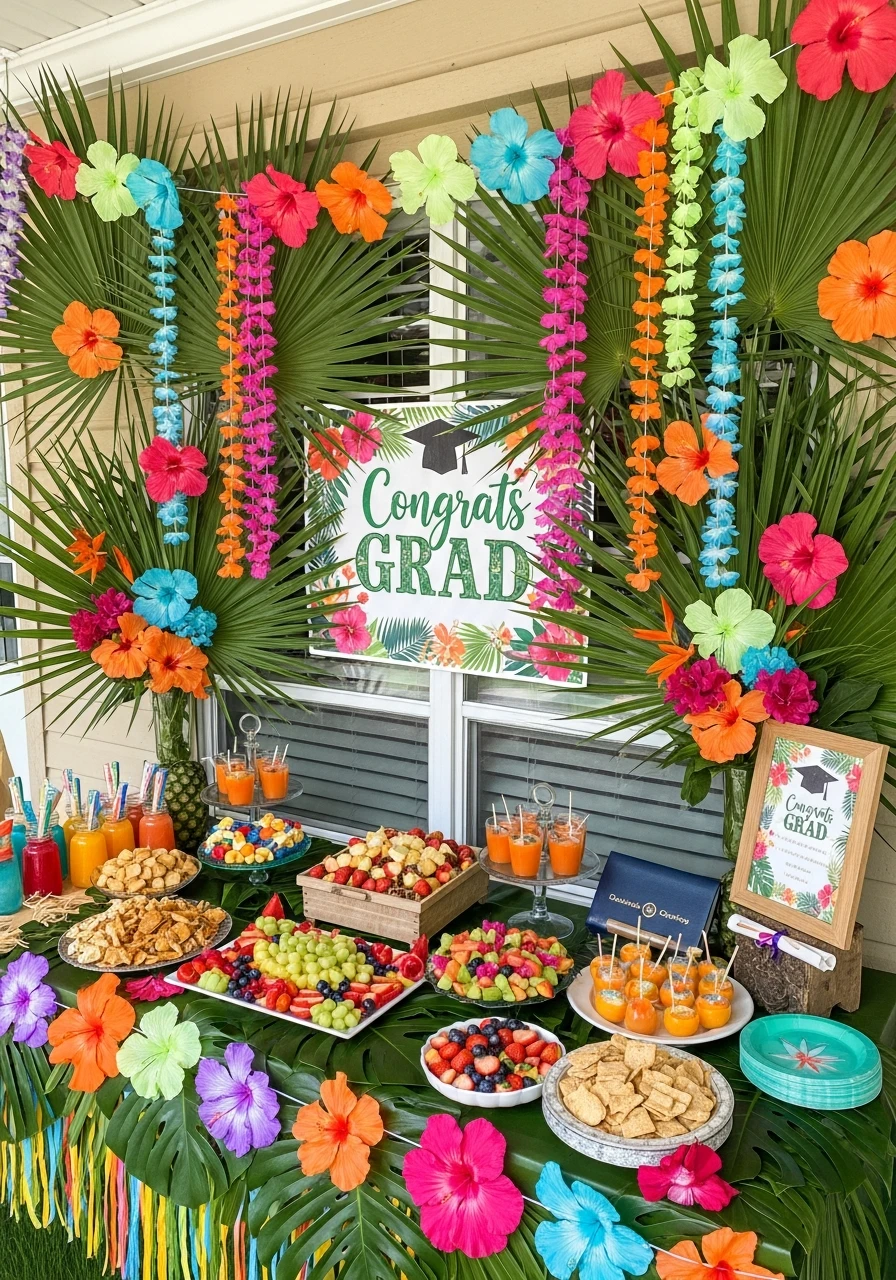 Tropical Luau Graduation Theme