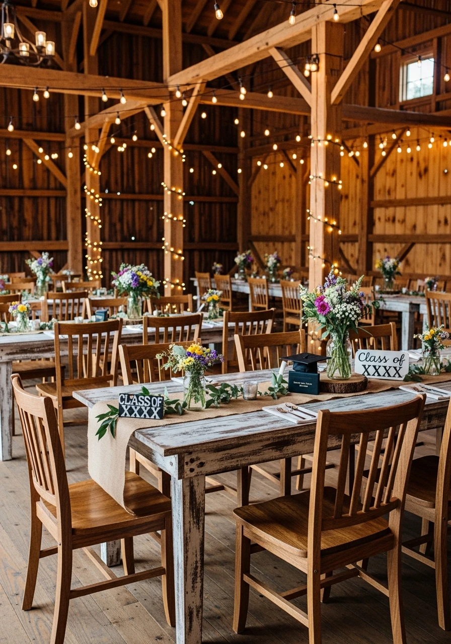 Rustic Barn Style Graduation Party