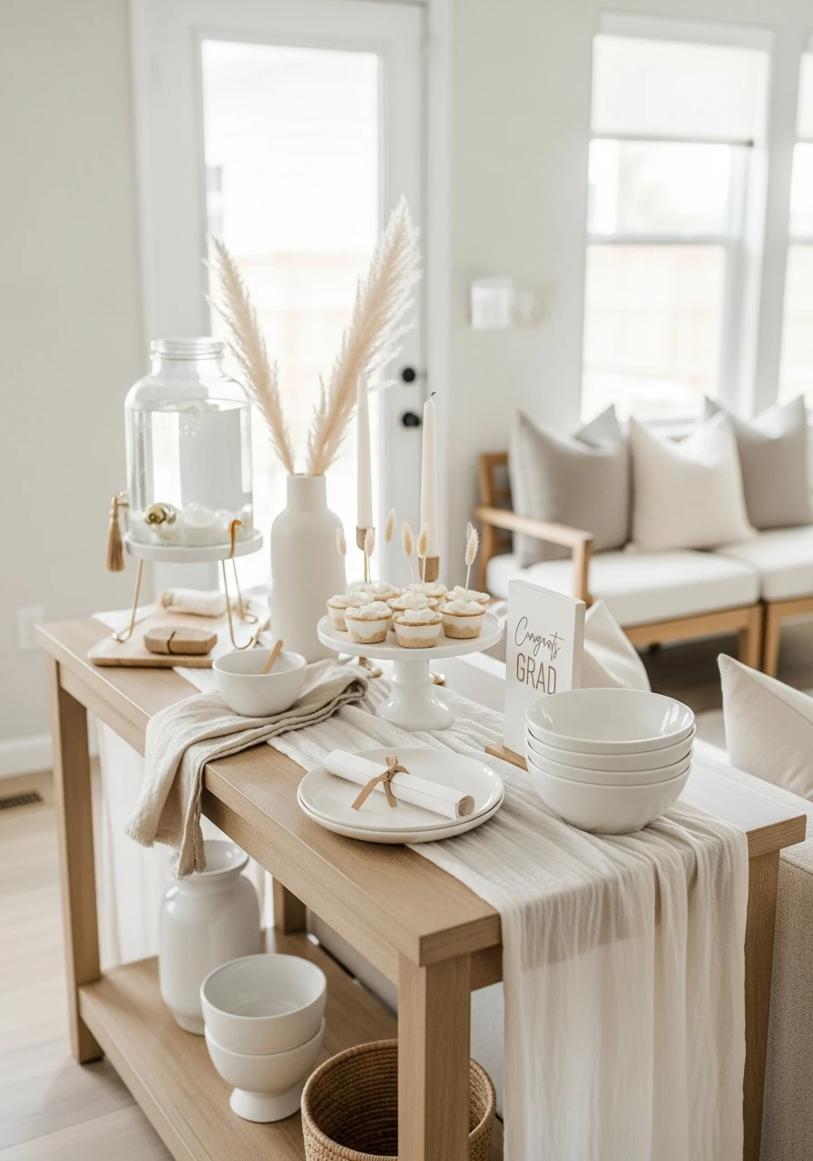 Minimalist Neutral Graduation Party