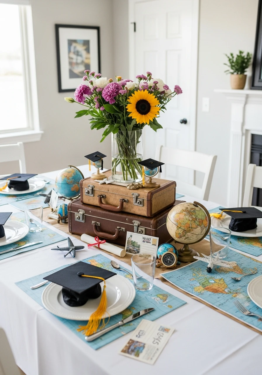 Travel-Themed Senior Table