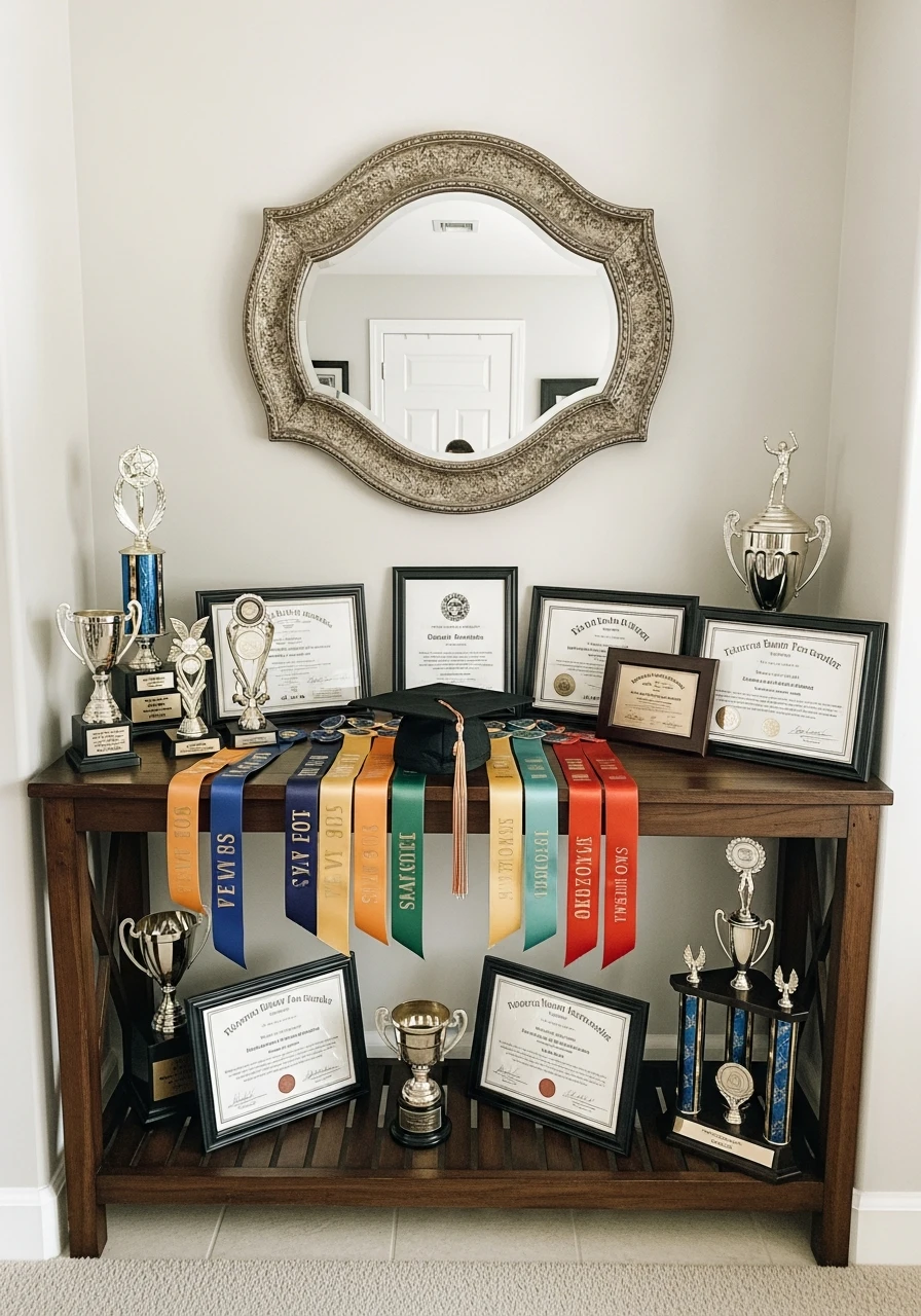 Trophy and Award Showcase Table