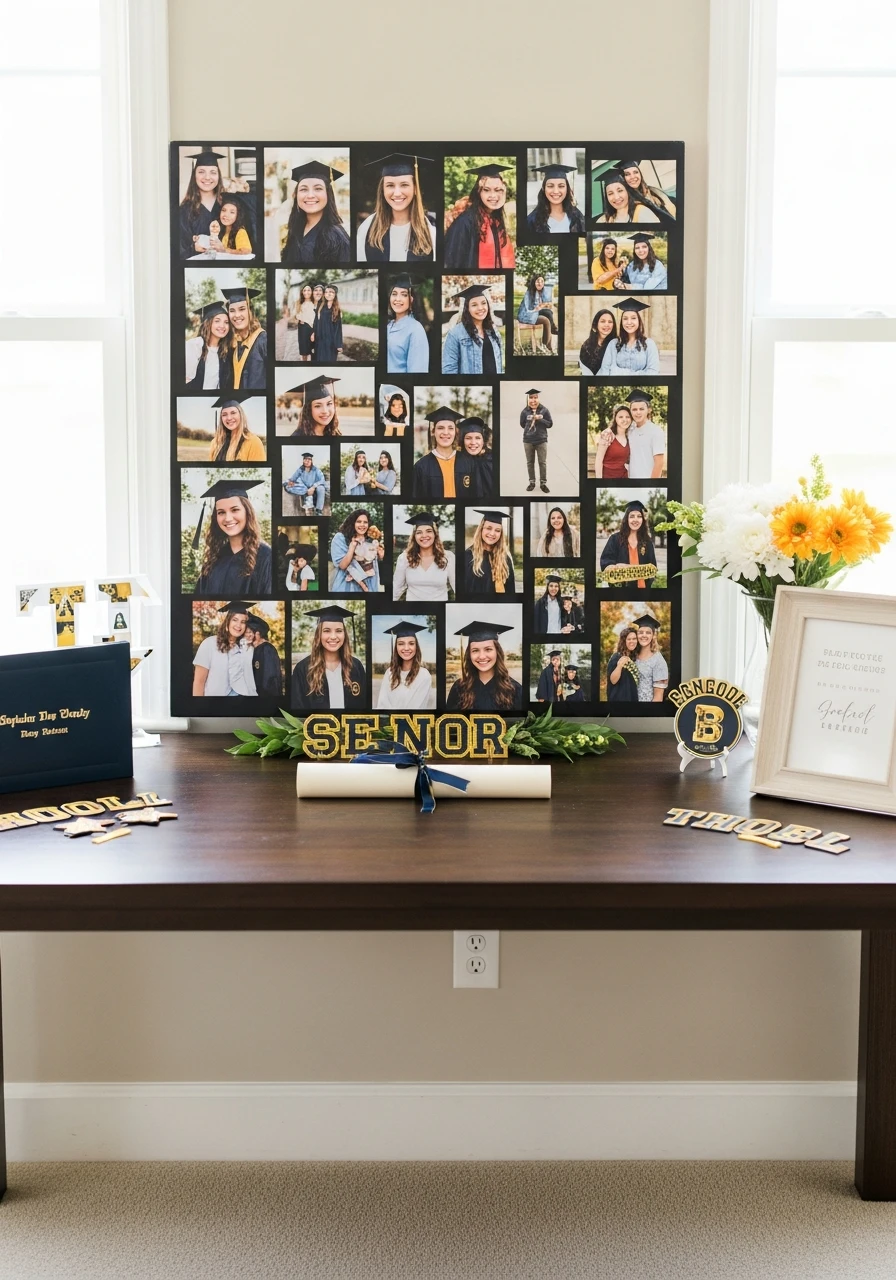 Senior Photo Collage Table