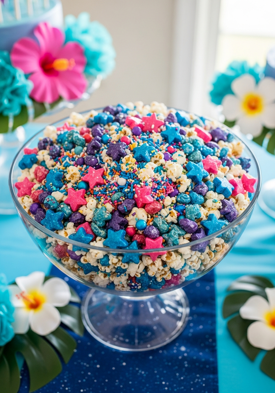 Galaxy Popcorn With Candy Stars