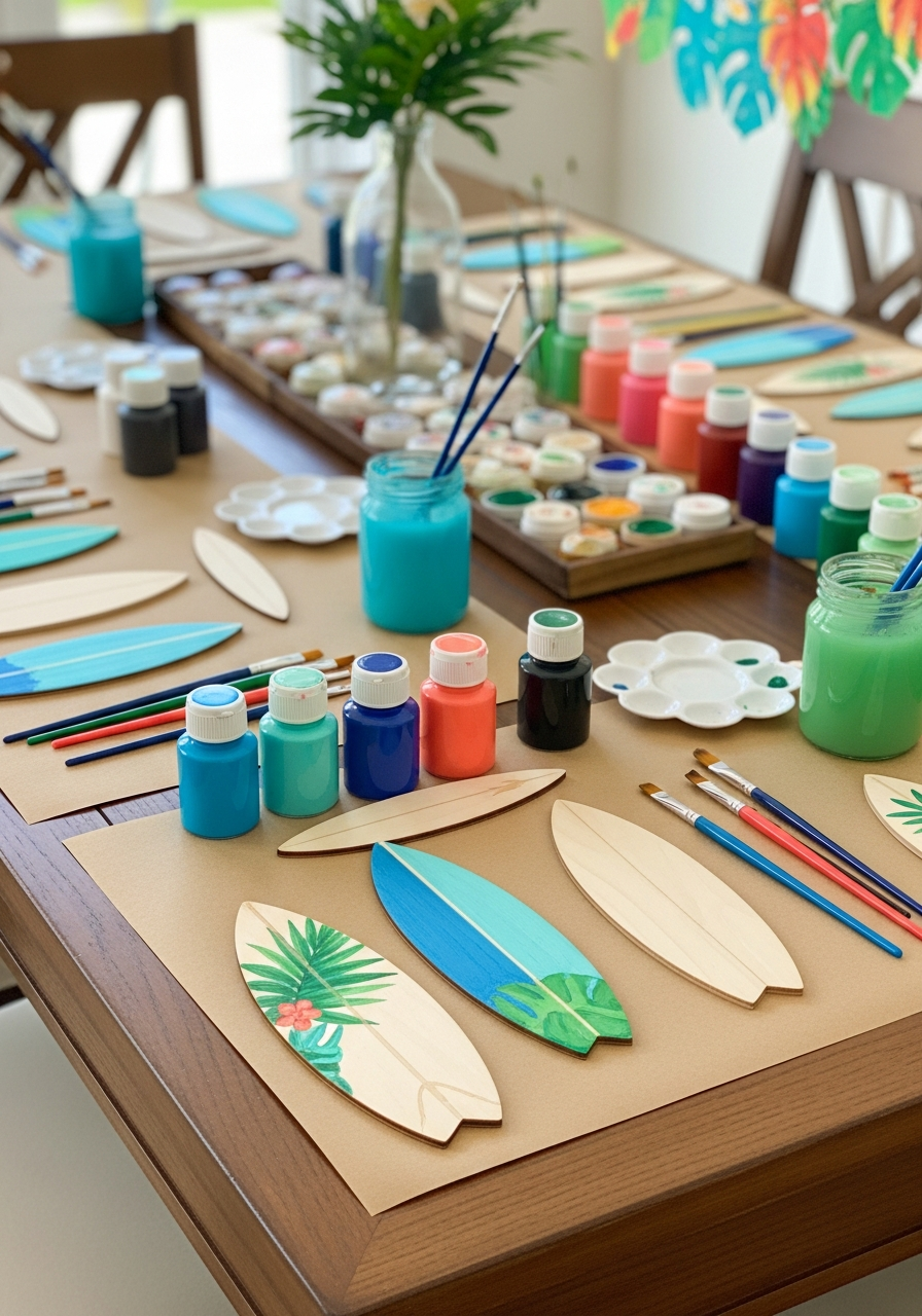 Mini Surfboard Painting Craft