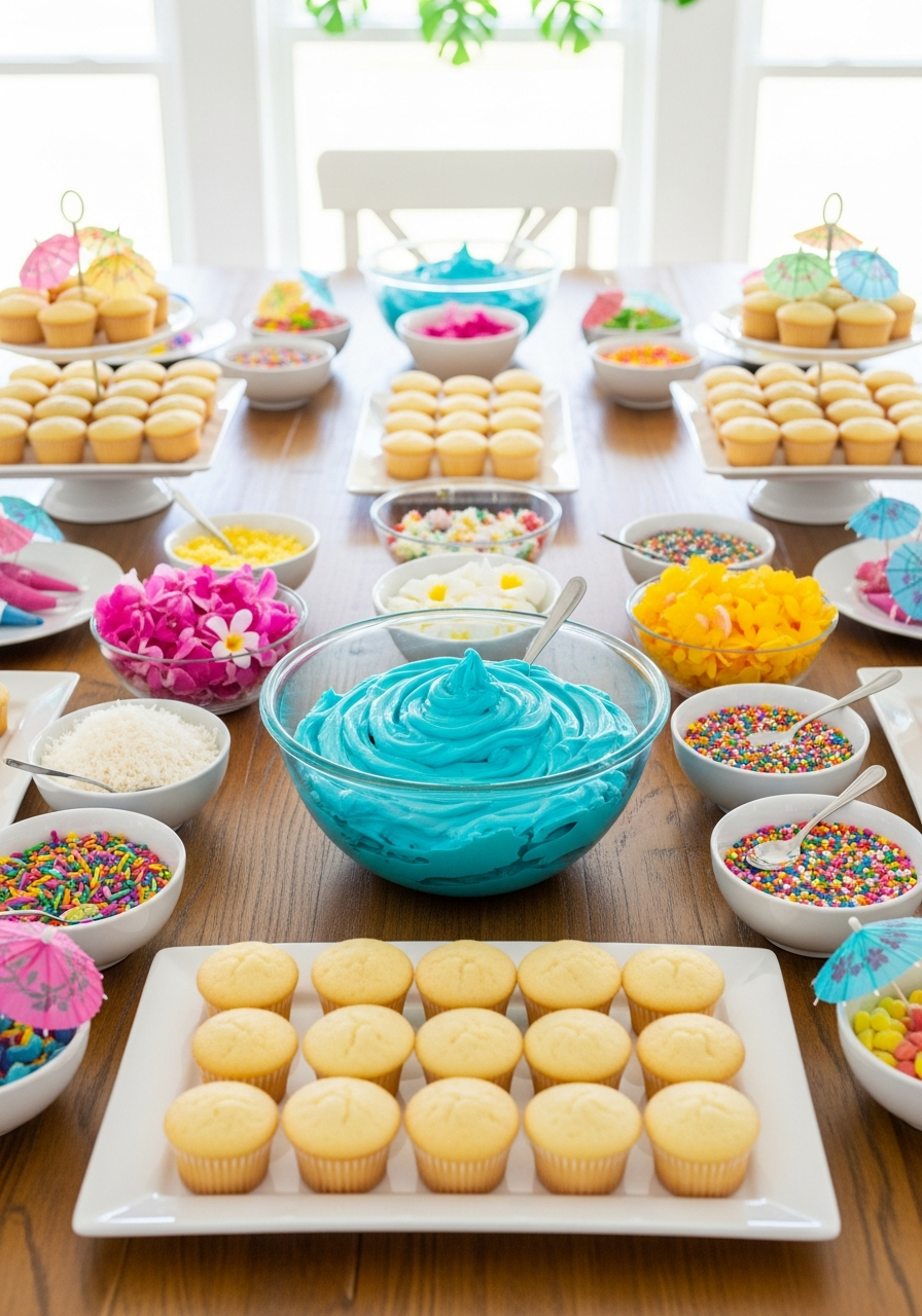 DIY Cupcake Decorating Table