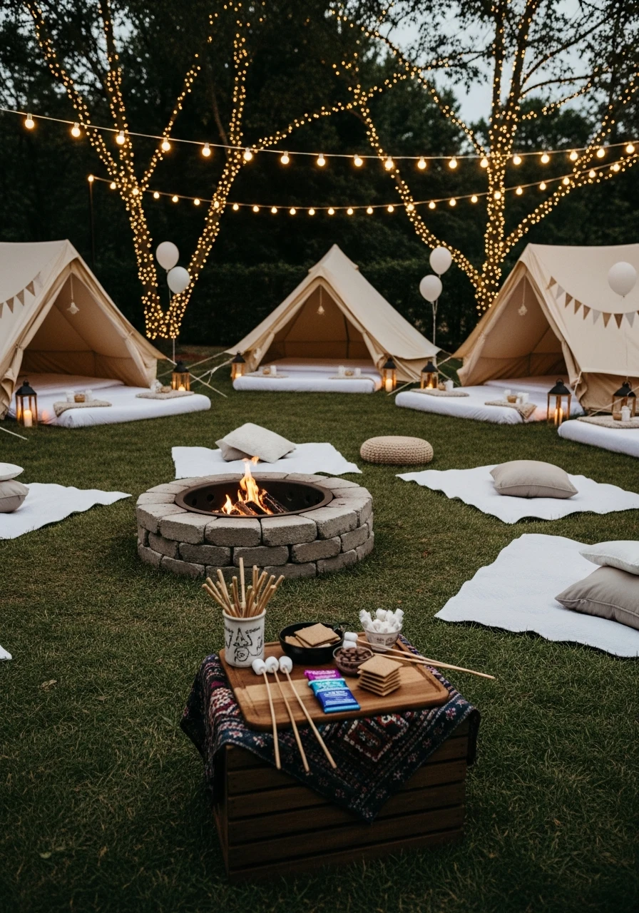 Backyard Camping Sleepover - The Ultimate List of Summer Birthday Party Ideas